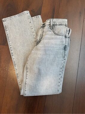 MOTHER SNACKS! The Relish Heel Straight Leg Jeans Earl Grey 27 100% Cotton